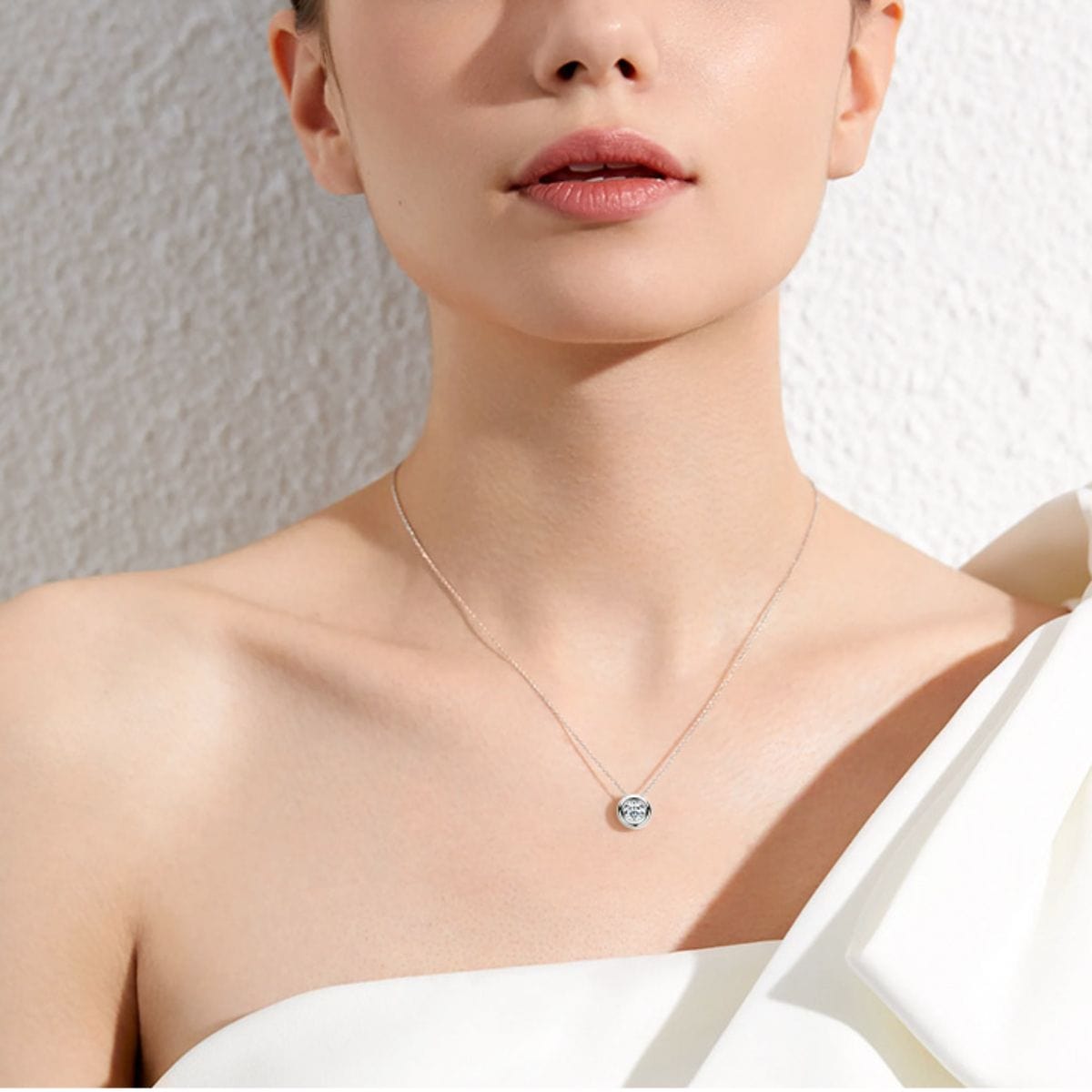 1 Carat Moissanite 925 Sterling Silver Necklace The Nichole Collection