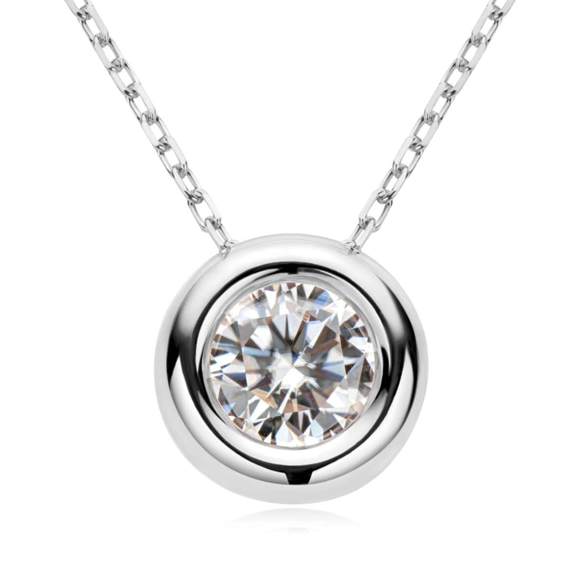 1 Carat Moissanite 925 Sterling Silver Necklace The Nichole Collection