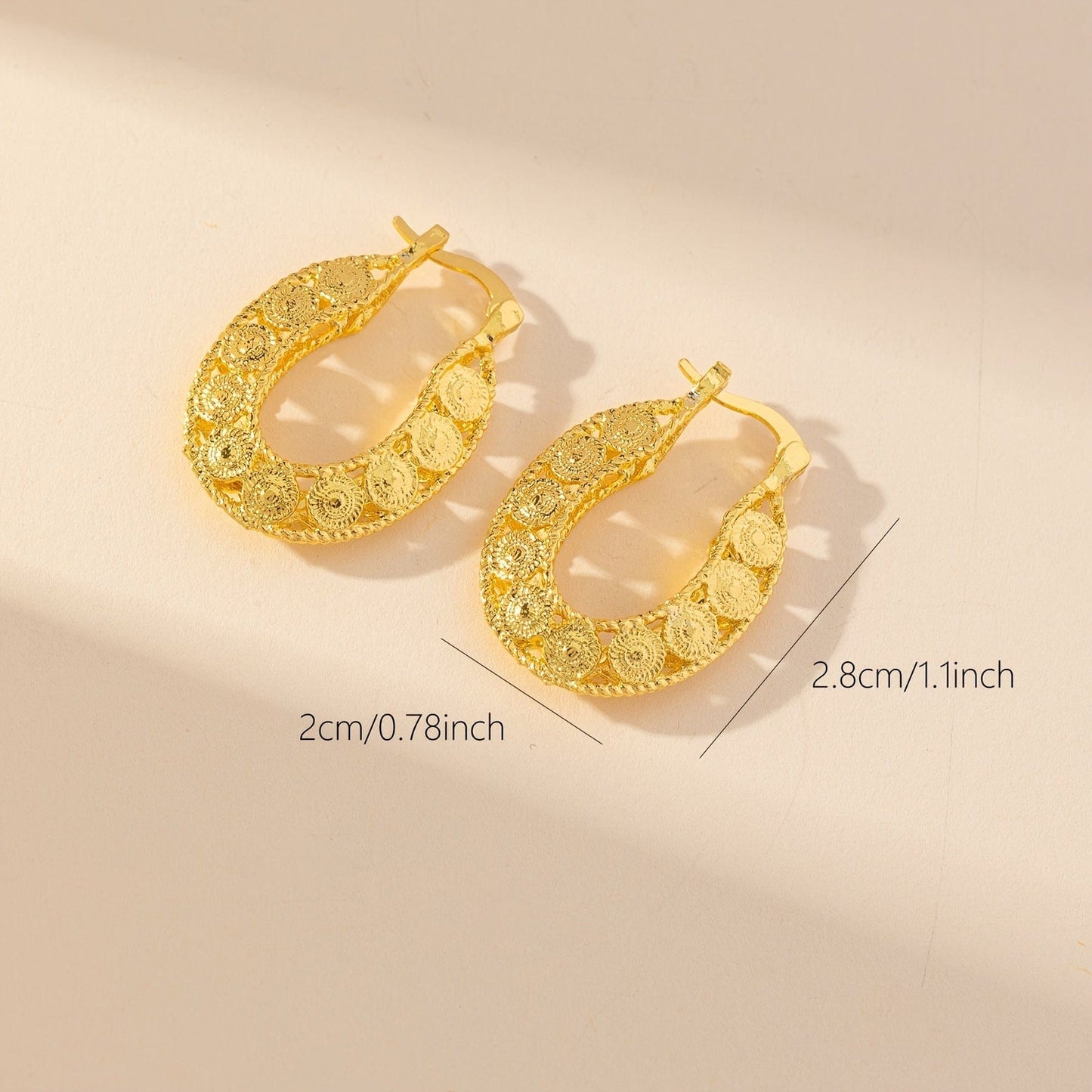 14kt Gold Unique Gold Filigree Chunky Hoop Earrings Golden Earrings The Nichole Collection - Official Site