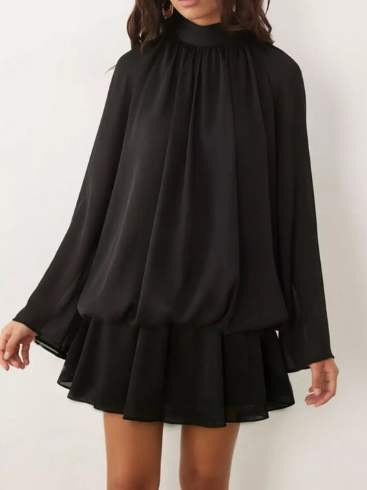 Tie-Back Layered Flare-Sleeve Mini Dress The Nichole Collection - Official Site