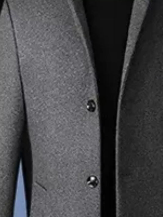 Men's Slim-Fit Stand-Collar Overcoat The Nichole Collection