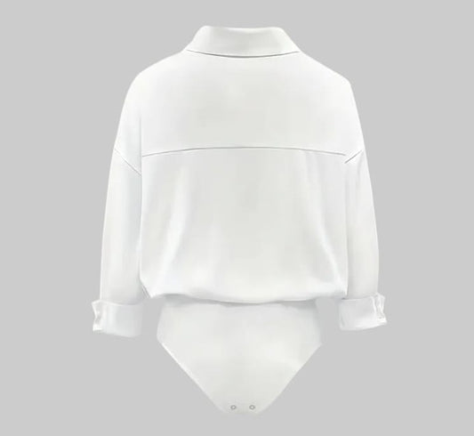 #25 - V-Neck Long Sleeve Bodysuit Top (XL) - Last Call | The Nichole Collection