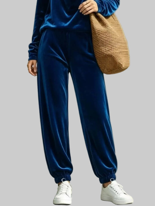 Velvet Cowl-Neck Top & Jogger Pants Set The Nichole Collection - Official Site