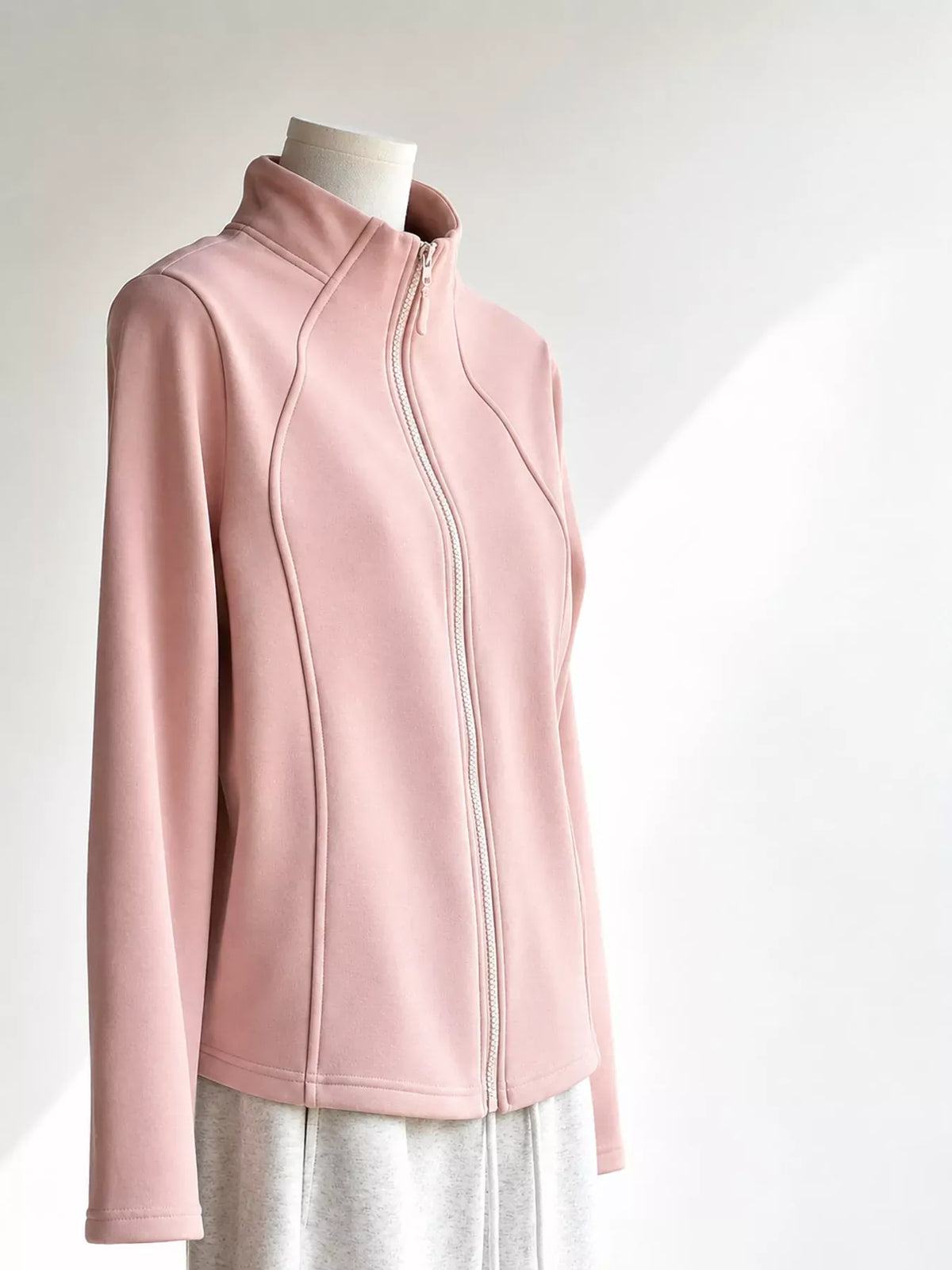 Sculpted Fit Fleece-Lined Zip-Up Jacket The Nichole Collection - Official Site