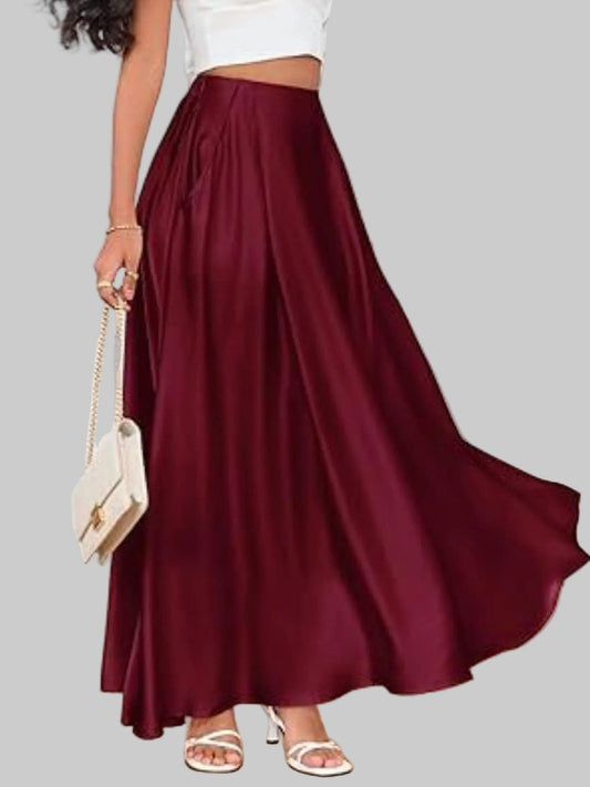 A-Line Maxi Skirt with Pockets The Nichole Collection