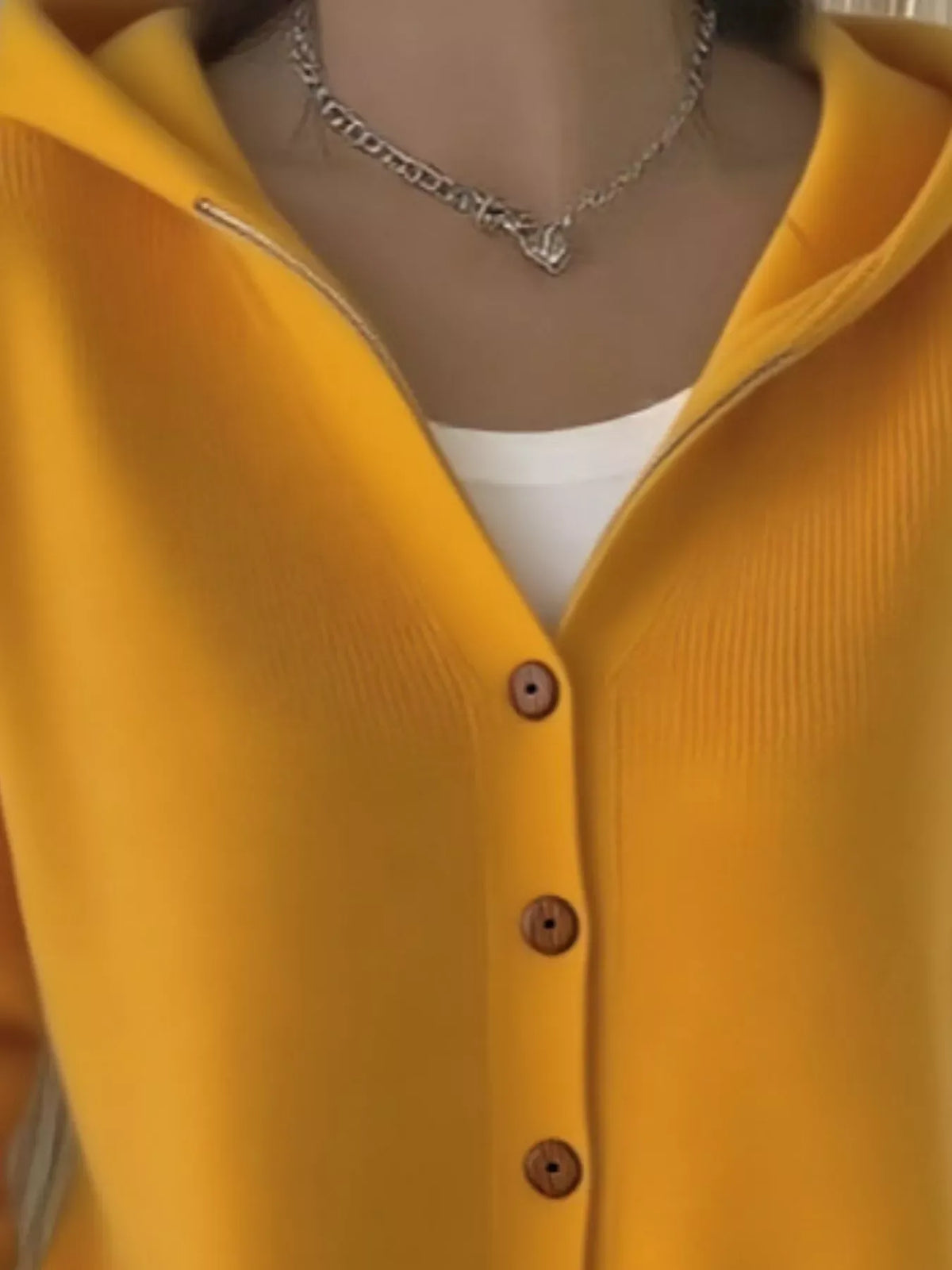 Hooded Button-Front Soft Knit Cardigan The Nichole Collection - Official Site