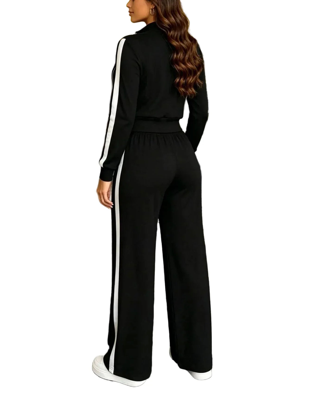 Two-piece Athletic Set: Zip-up Top and Pants The Nichole Collection
