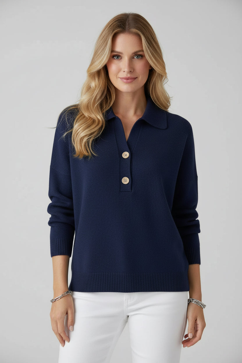 Button Detail Long Sleeve Sweater | The Nichole Collection
