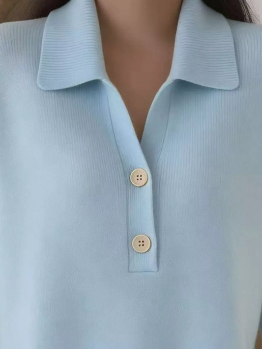 Button Detail Long Sleeve Sweater | The Nichole Collection