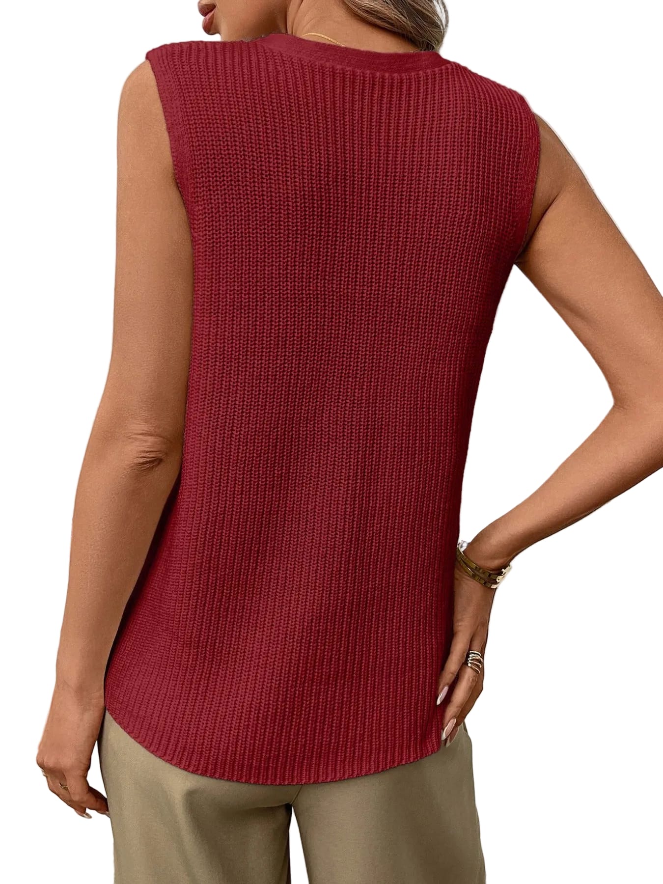 Button-Down Knit Sweater Vest The Nichole Collection - Official Site