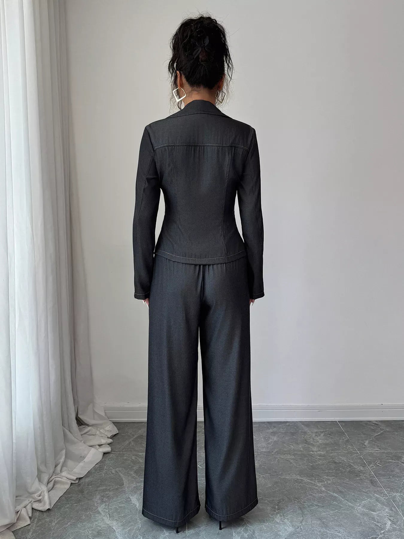 Button-Up Shirt & Wide Leg Pants Set Women's Sets The Nichole Collection - Official Site