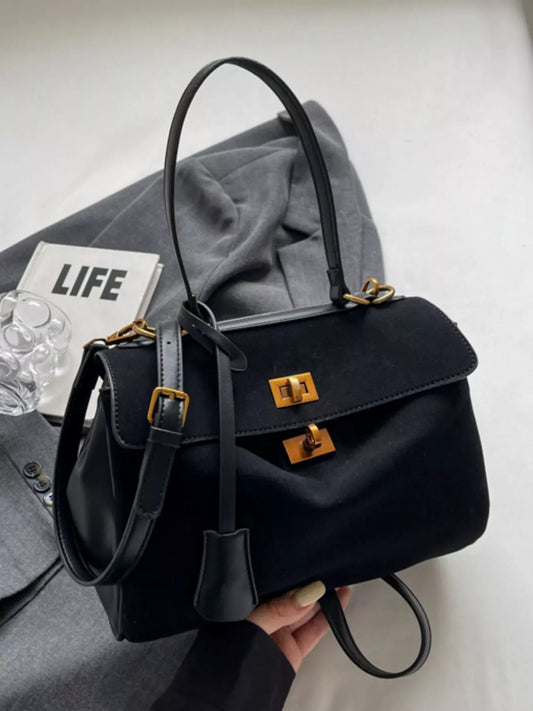 Classic Solid Color Handbag Black / One Size The Nichole Collection - Official Site