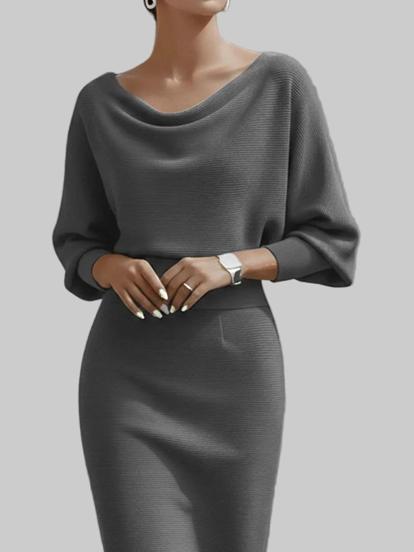 Cowl Neck Knit Bodycon Dress The Nichole Collection - Official Site