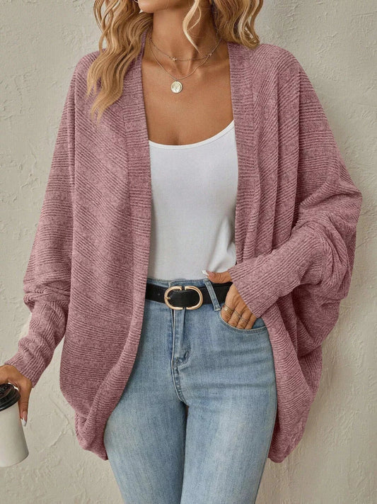 Cozy Oversized Open Front Knit Cardigan The Nichole Collection - Official Site