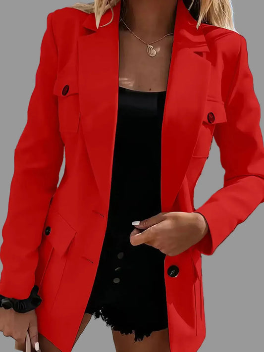 Double-Breasted Lapel Collar Blazer Blazers The Nichole Collection - Official Site