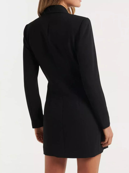 Double-Breasted Long Sleeve Blazer Dress The Nichole Collection - Official Site