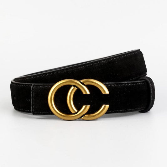 Double-C Buckle Belt Black / One Size The Nichole Collection