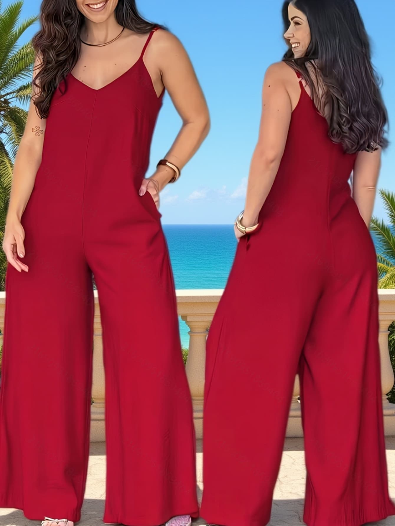 Elegant Solid Cami Jumpsuit The Nichole Collection - Official Site
