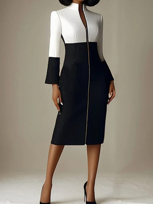 Executive Edge Colorblock Dress The Nichole Collection - Official Site