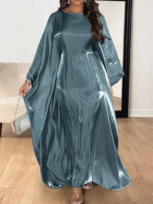 Flowing Elegance Kimono Maxi Dress Deep Teal / One Size Dresses The Nichole Collection - Official Site