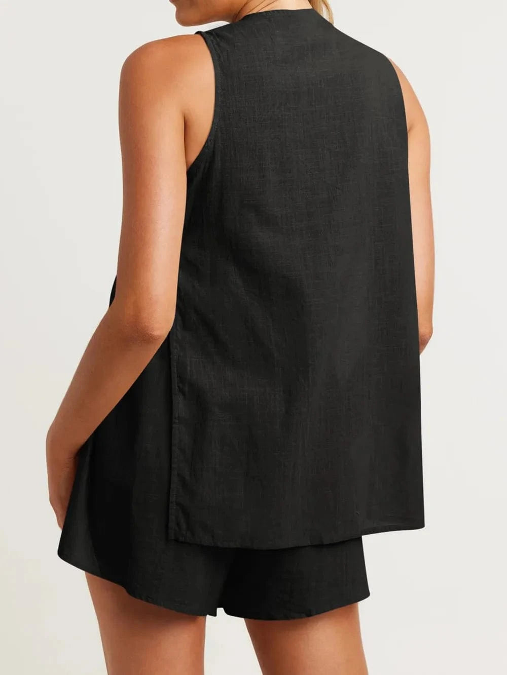 Full Size Button Up Top and Shorts Set The Nichole Collection
