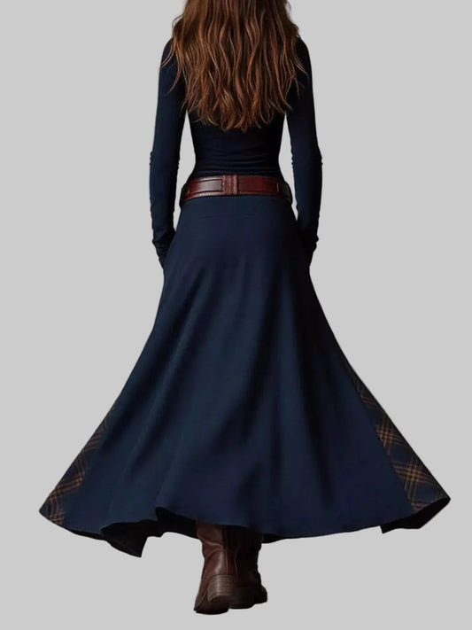 Plaid Button Front Long Sleeve Dress The Nichole Collection - Official Site