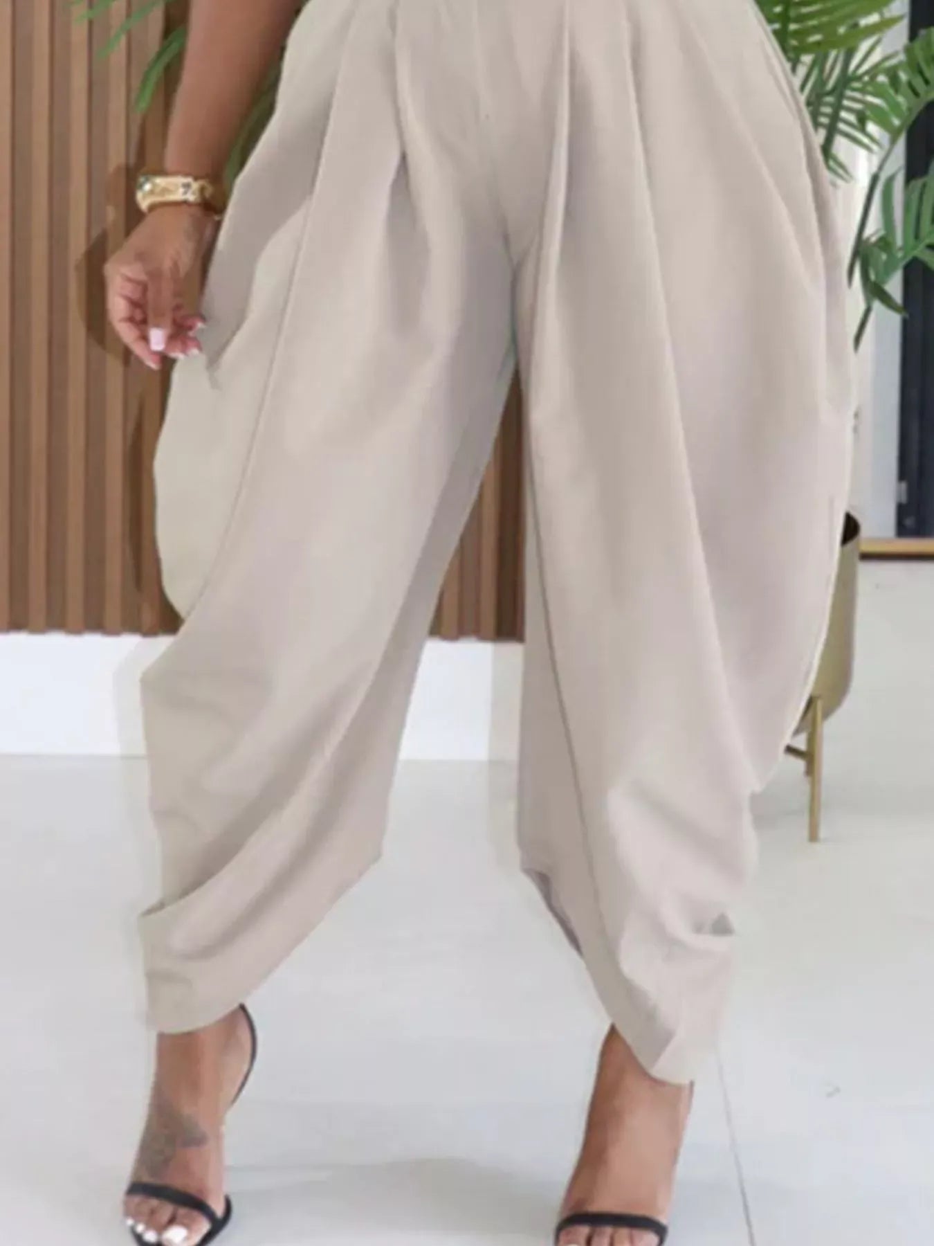 High-Waisted Wide Leg Pleated Pants | The Nichole Collection