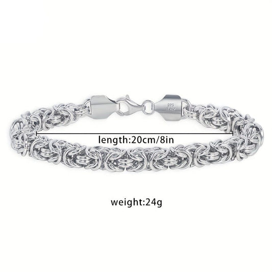 Italian Handmade Elegant Sterling Silver Rope Bracelet The Nichole Collection - Official Site