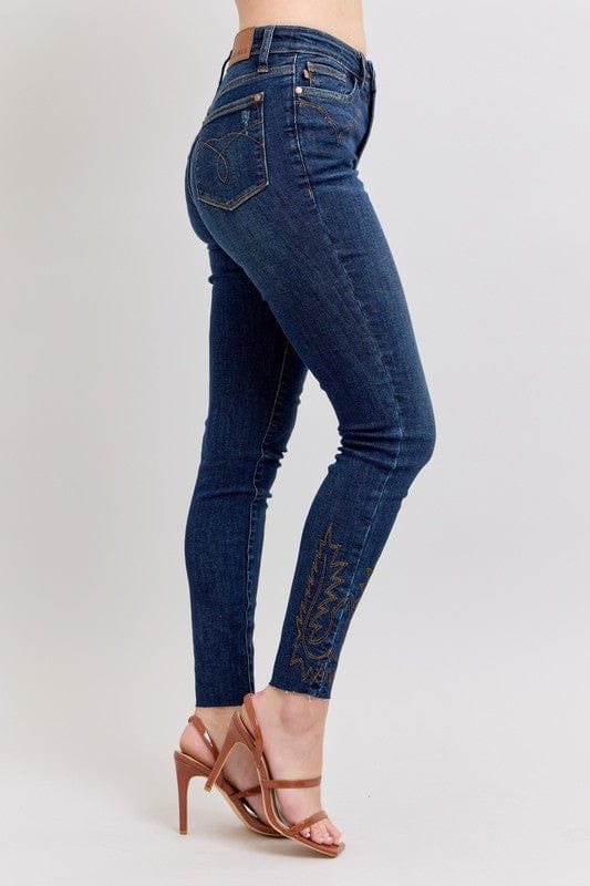Judy Blue Embroidered High Rise Skinny Jeans Judy Blue The Nichole Collection