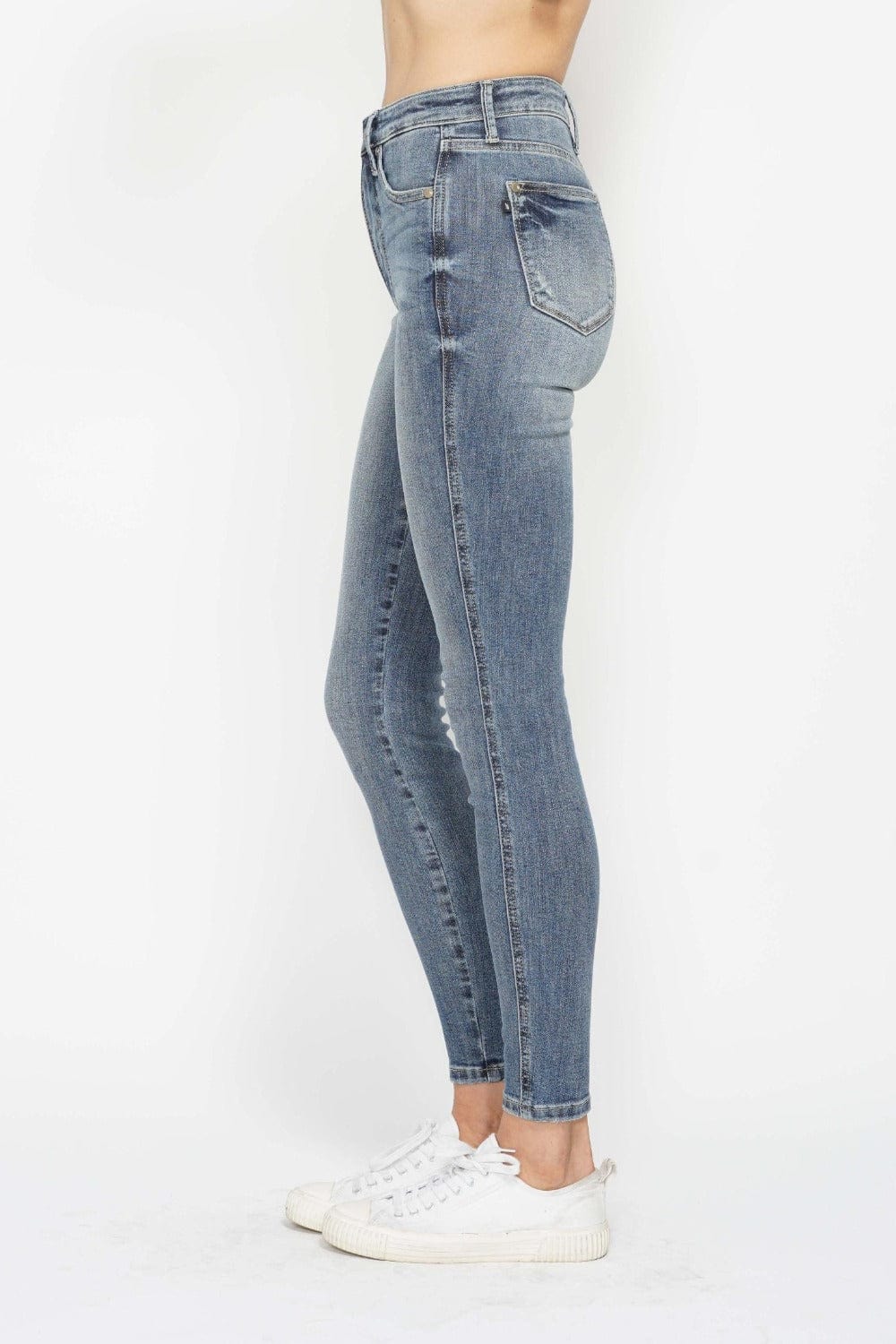 Judy Blue Tummy Control Contrast Wash Skinny Jeans Judy Blue The Nichole Collection