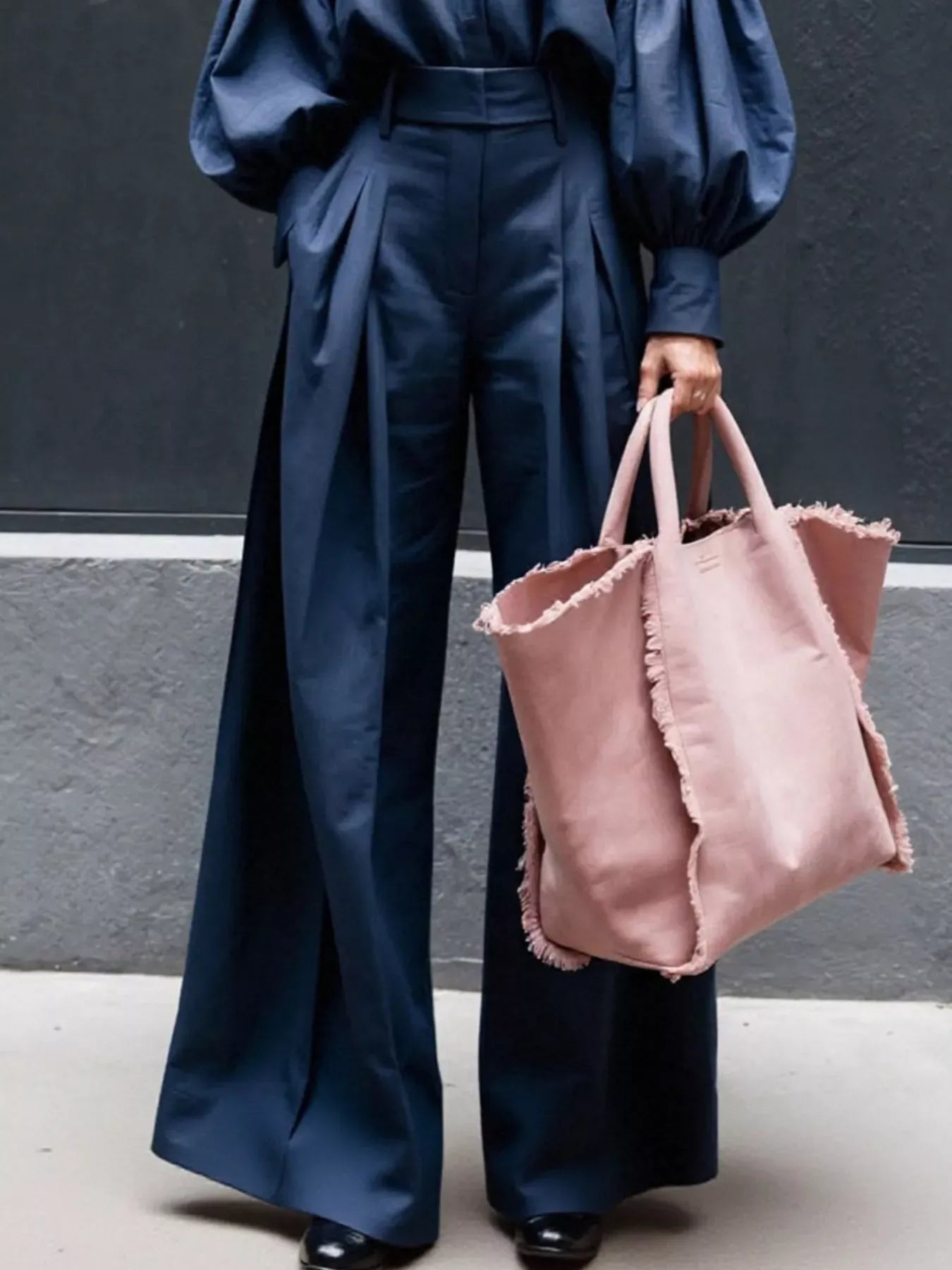 Lantern Sleeve Shirt and Wide Leg Pants Set Women's Sets The Nichole Collection - Official Site
