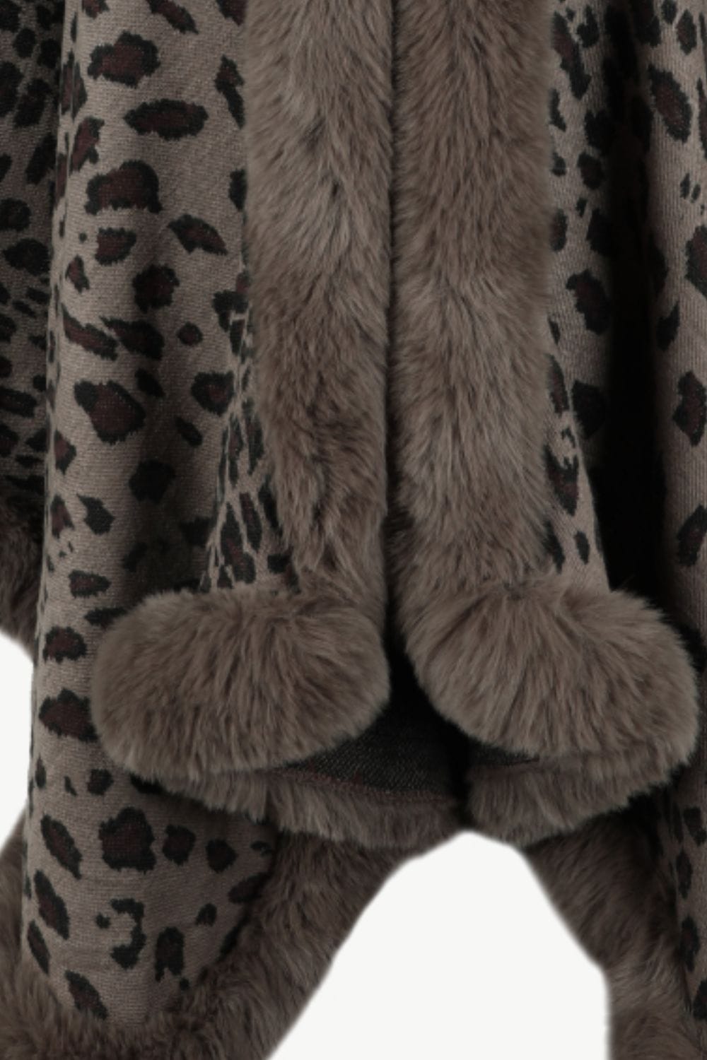 Leopard Open Front Poncho Poncho The Nichole Collection - Official Site
