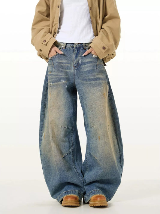 Men's Full Size Washed Wide Leg Jeans Plus Size The Nichole Collection - Official Site