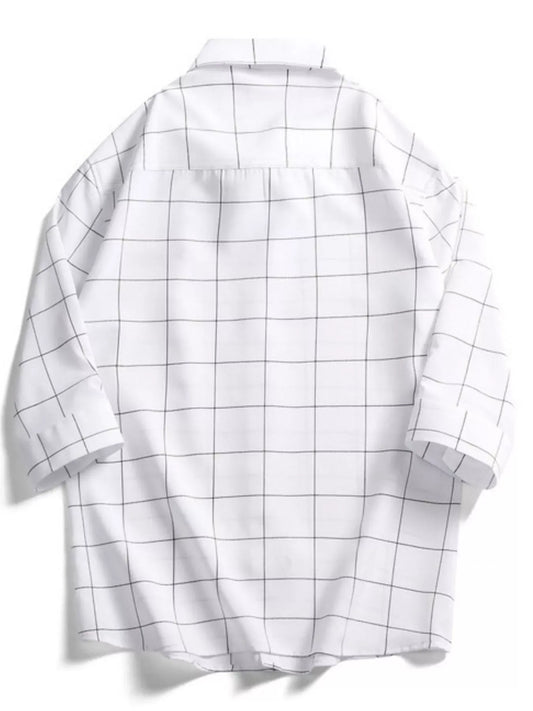 Men's Casual Plaid Print Button-Down Shirt | The Nichole Collection