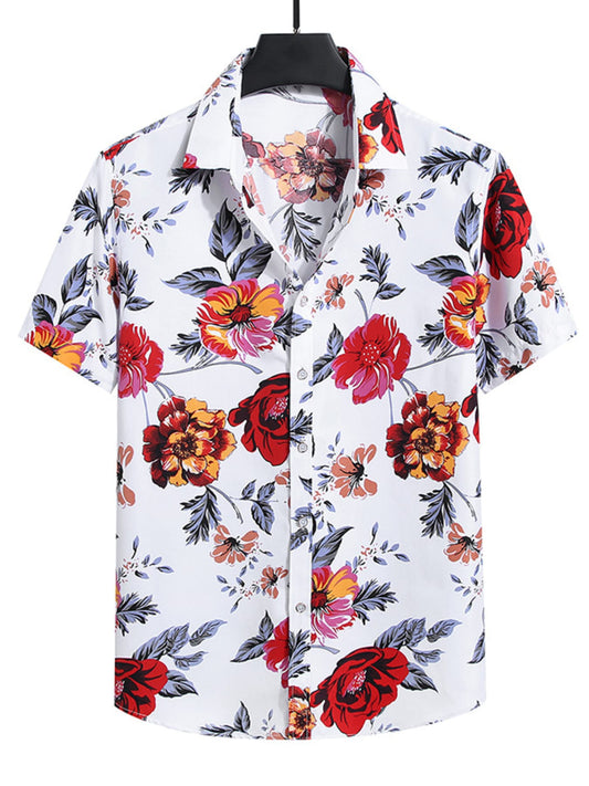 Men's Nautical Print Short Sleeve Casual Shirt | The Nichole Collection
