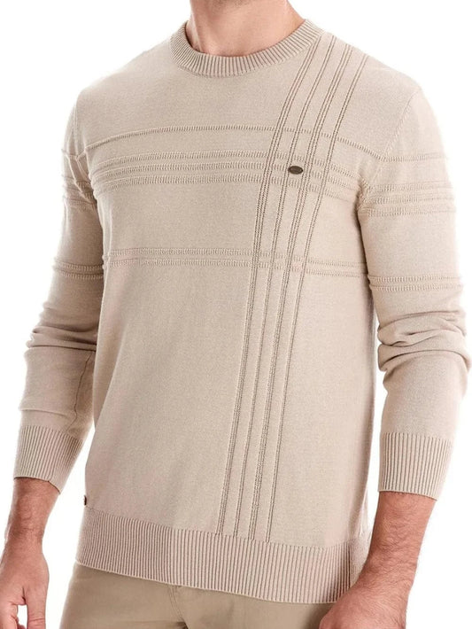 Men's Round Neck Striped Sweater The Nichole Collection - Official Site