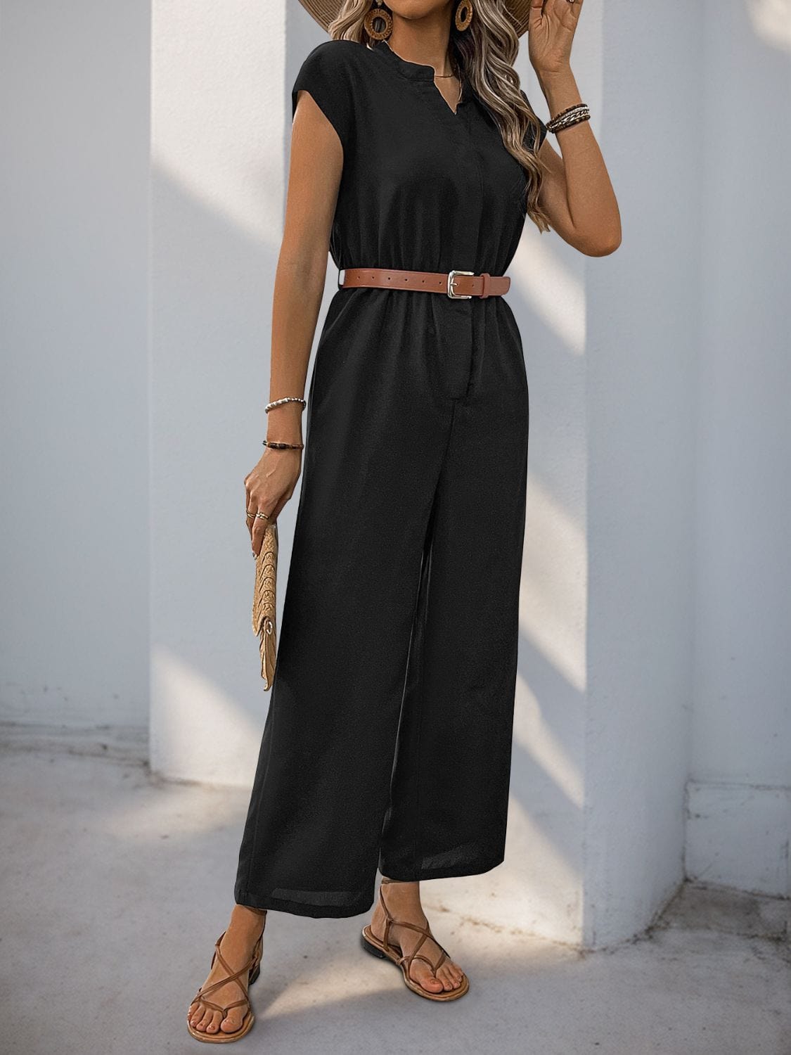 Modern Chic Wide-Leg Jumpsuit Jumpsuits & Rompers The Nicole Collection