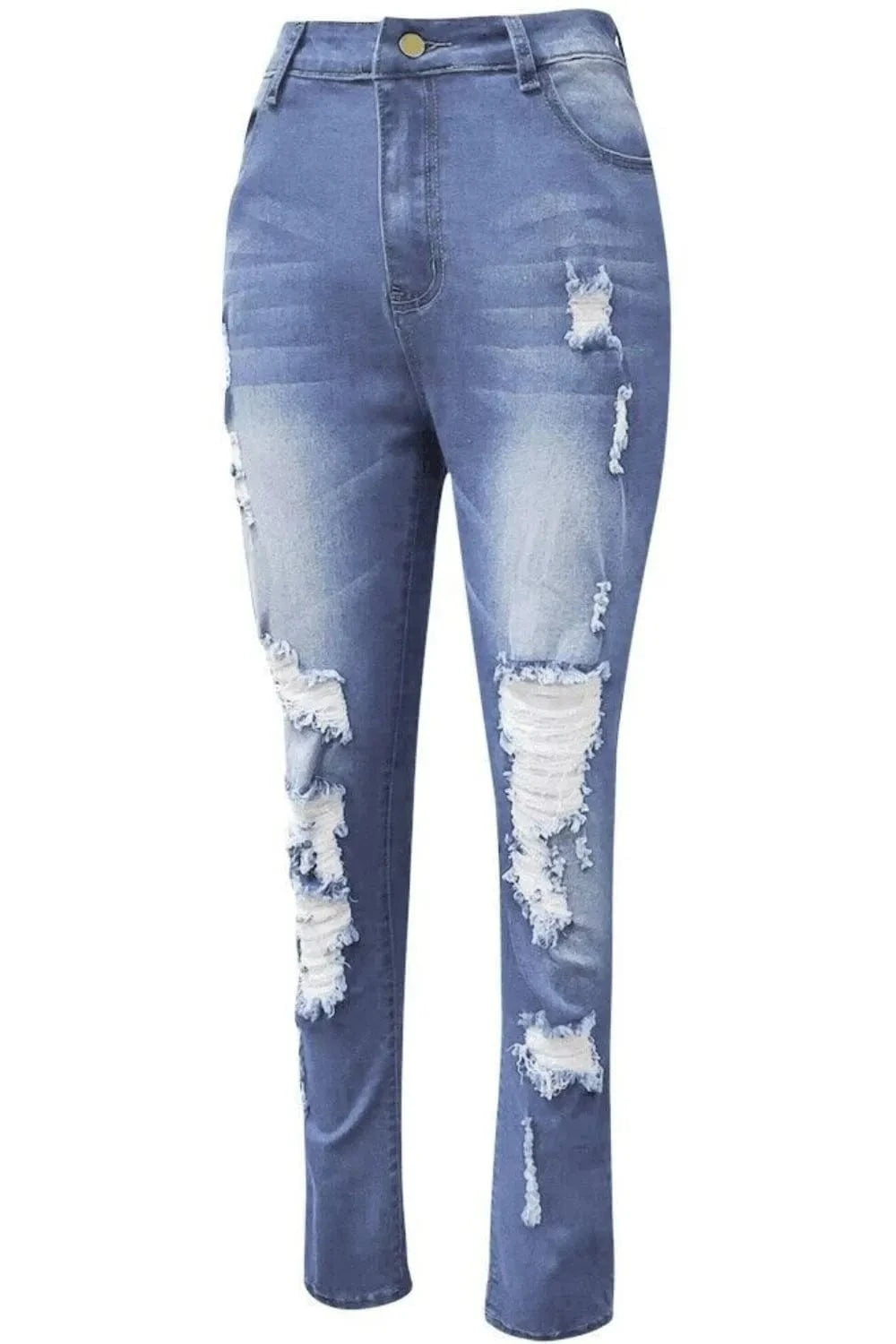 Nichole Distressed Skinny Jeans Plus Size The Nichole Collection