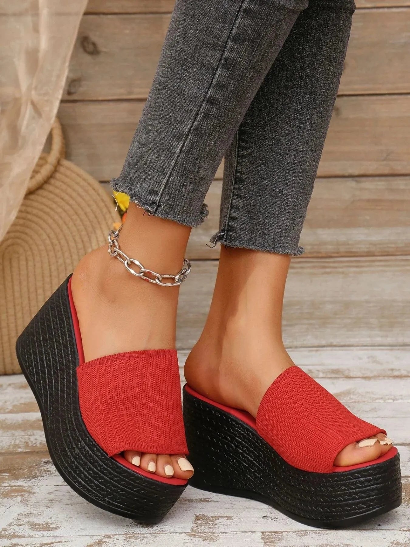 Open Toe Platform Wedge Sandals The Nichole Collection