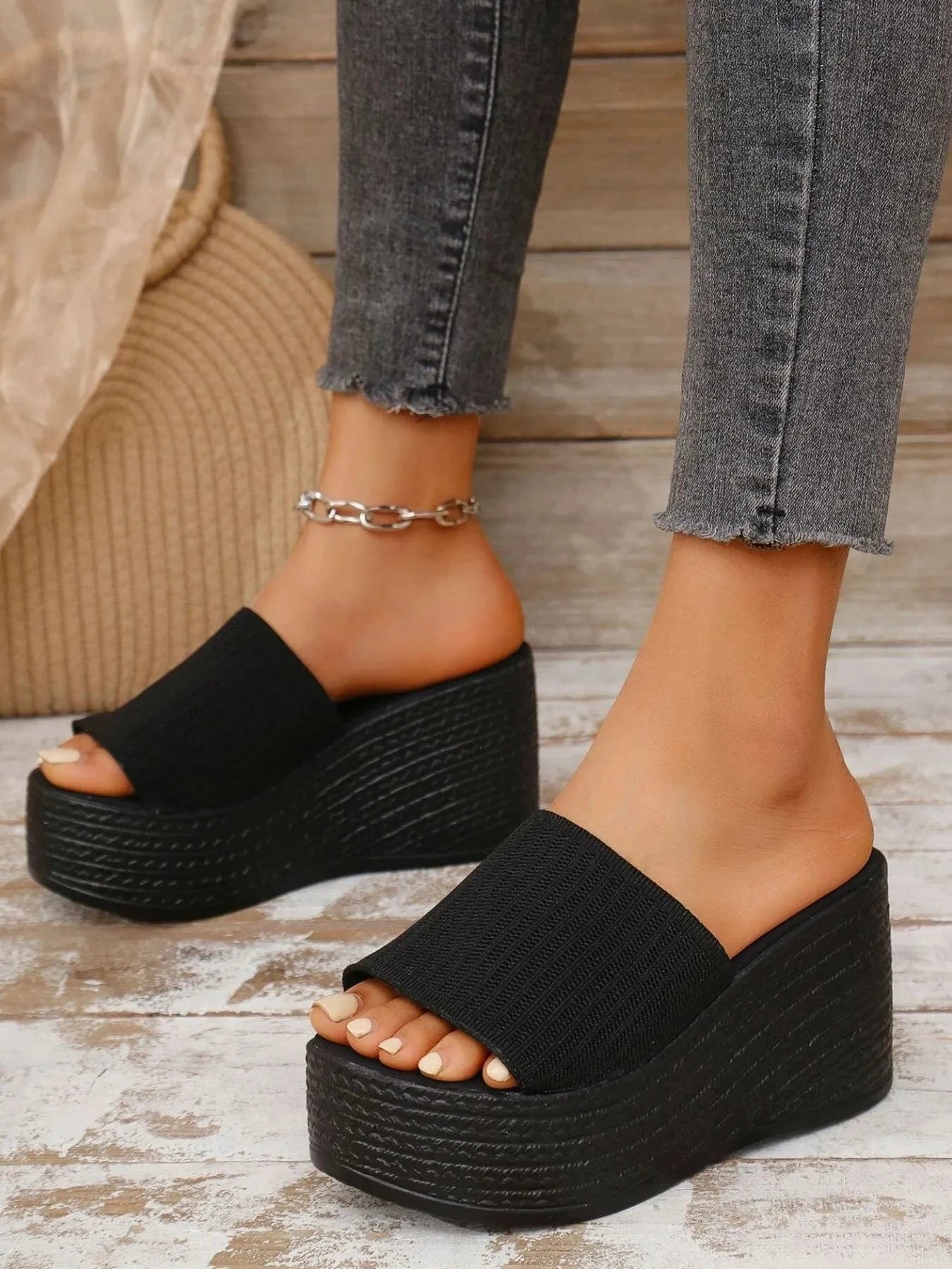 Open Toe Platform Wedge Sandals The Nichole Collection