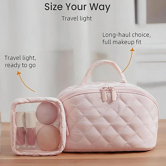 Petition Makeup Bag for Women – Lay-Flat Wide Open Cosmetic Case in Faux Leather Makeup Bag The Nichole Collection - Official Site