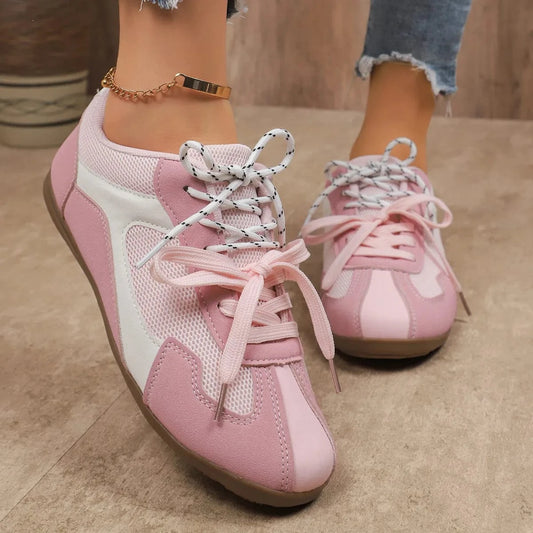 Round Toe Platform Sneakers Pink / 36(US5) The Nichole Collection