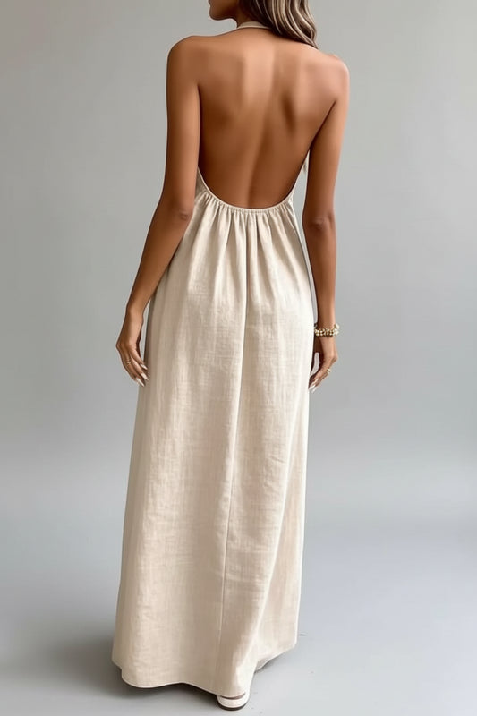 Ruched Halter Neck Maxi Dress The Nichole Collection - Official Site
