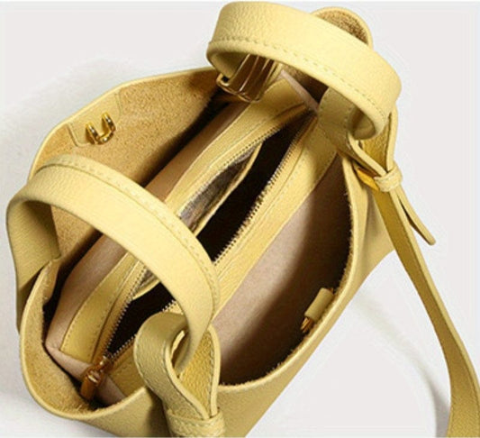 Soft Genuine Leather Hook Bucket Crossbody Tote The Nichole Collection - Official Site