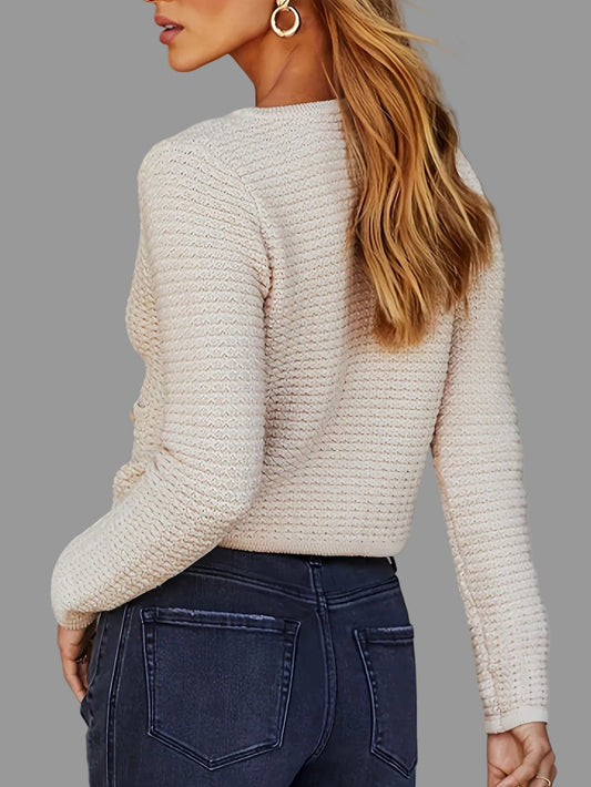 Textured Knit Button Cardigan The Nichole Collection