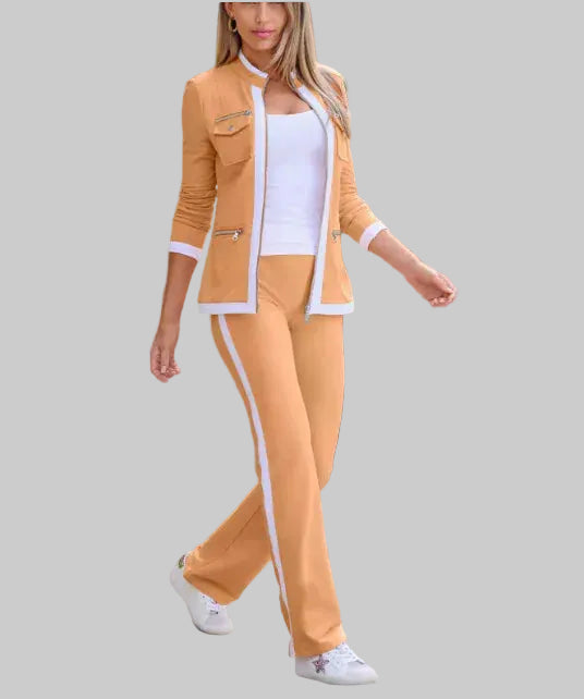 #03 Women’s 2 Piece Tracksuit Zip Jacket Pants Set - Last Call | The Nichole Collection