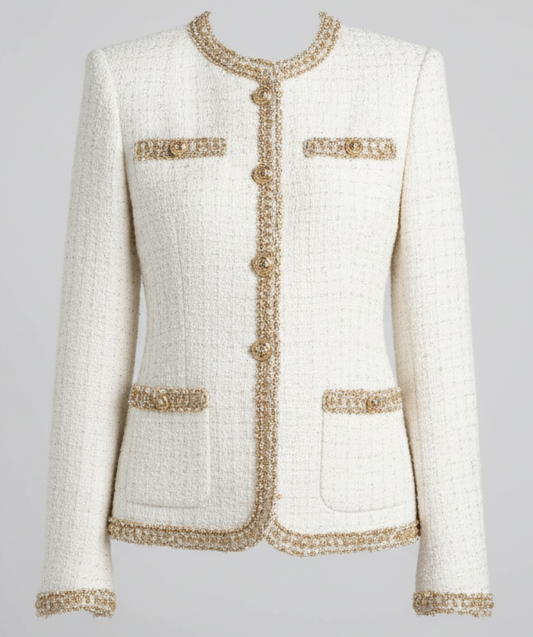 The Gilded Elegance Tweed Blazer Blazers The Nichole Collection - Official Site