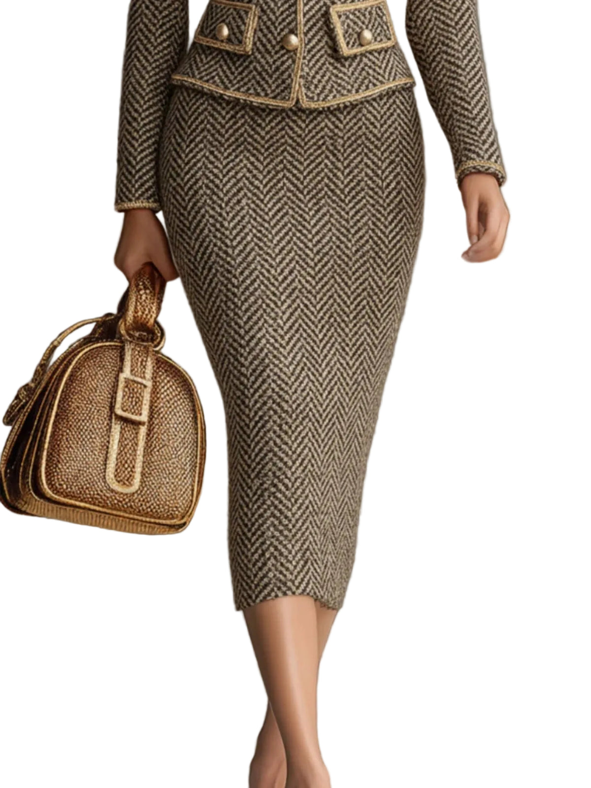 The Herringbone Elegance 2-Piece Suit Set Suits The Nichole Collection - Official Site