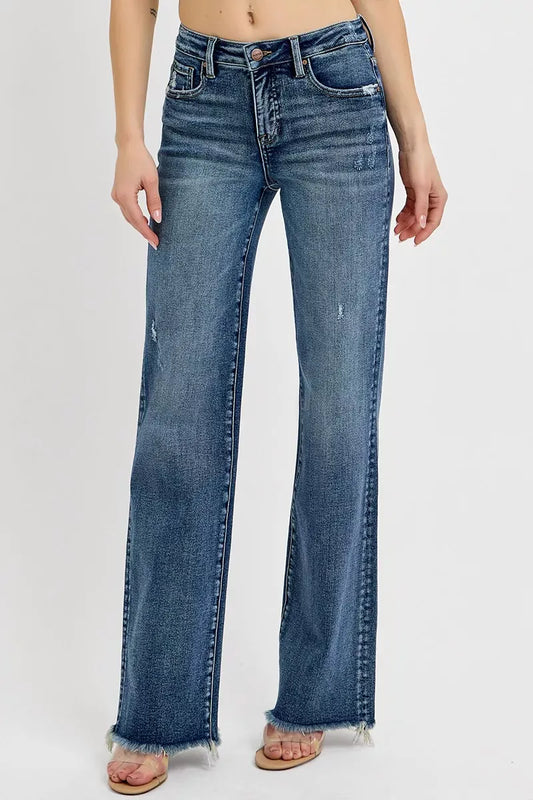 Tummy Control High Rise Long Straight Jeans Jeans The Nichole Collection - Official Site