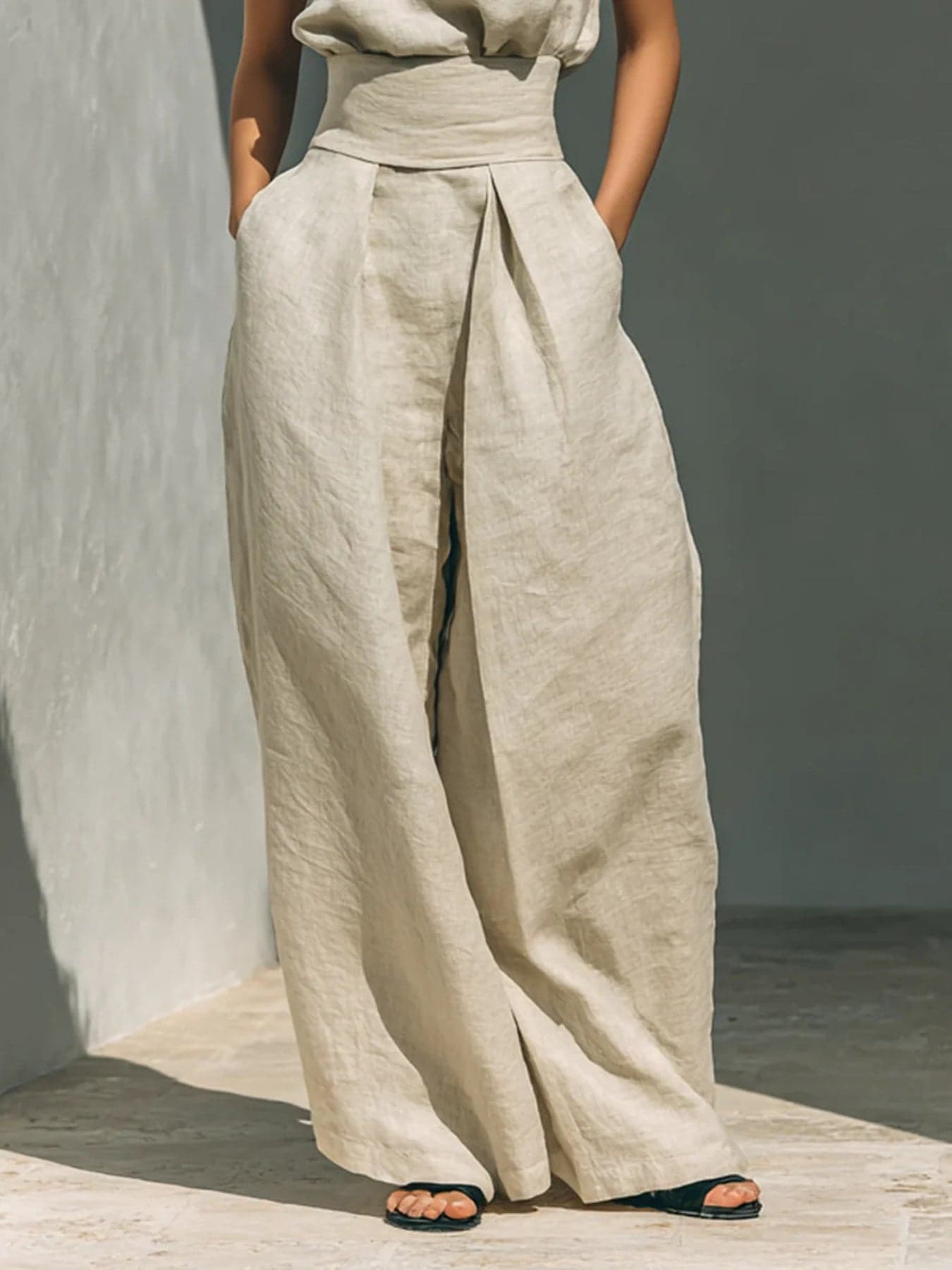 Turtleneck Sleeveless Top and Pants Set The Nichole Collection